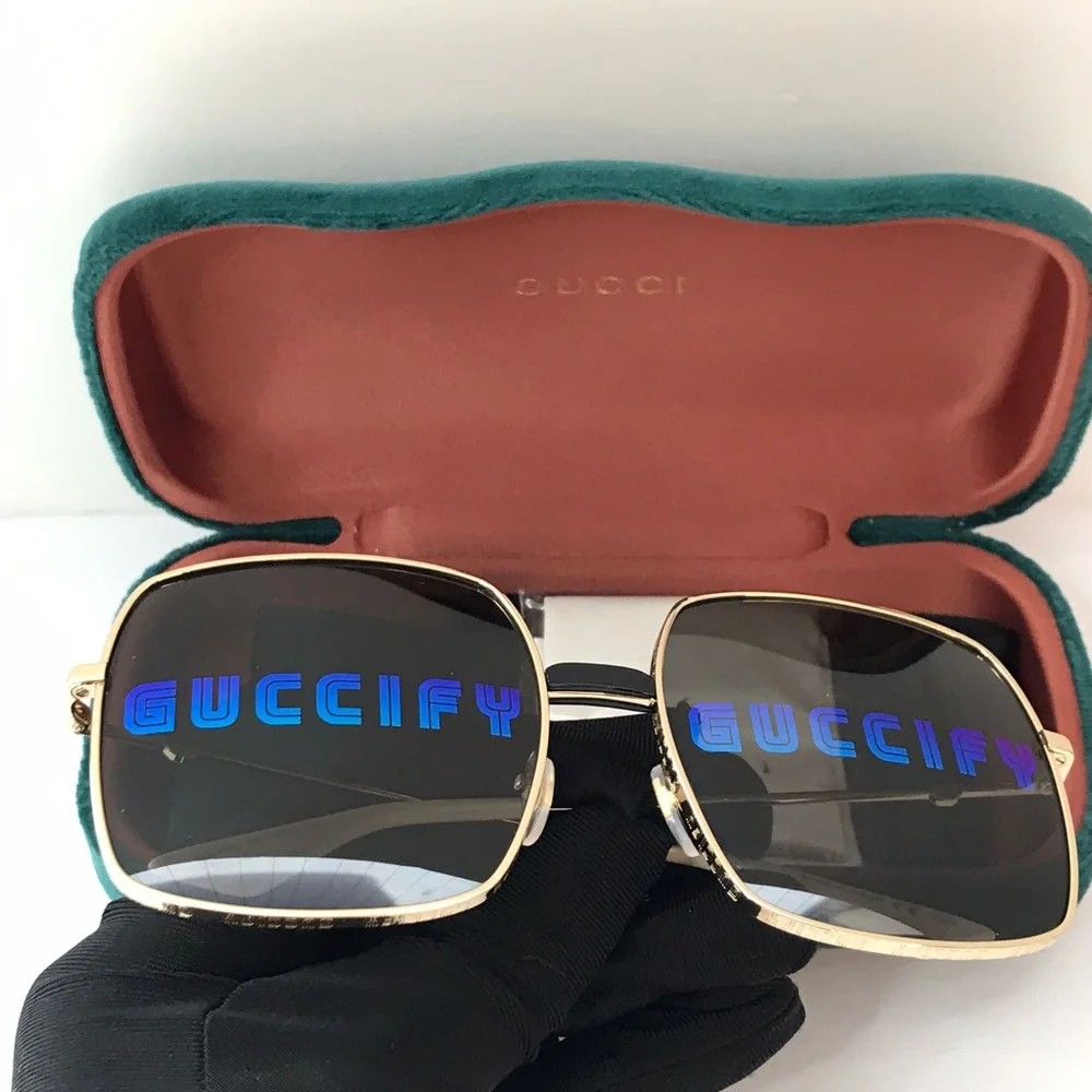 New - 💯 Original Gucci GG0414S 002 60 Unisex Sunglasses